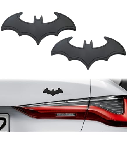 2 Adesivi Auto 3D Pipistrello Cromato - Decorazione Acciaio Inox - Foto 4