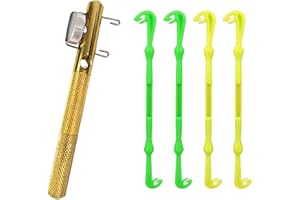 PHCOZY 5 PCS Attrezzi per Nodi da Pesca Strumento per Legare i Nodi Gancio da Pesca azionato a Mano Nodo di Lenza, Fiocco con sganciatore, Accessorio da Pesca