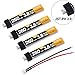 Produktbild Crazepony 4stücke 260mAh HV 1S Lipo Batterie 30C 3,8V für Tiny Whoop Klinge Inductrix JST-PH 2,0 Powerwhoop Stecker