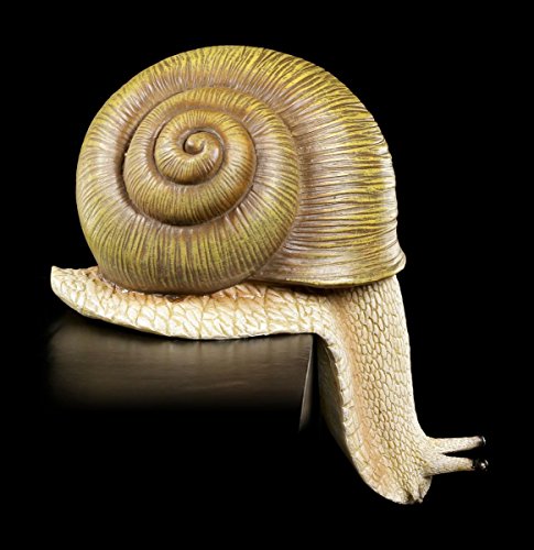 Schnecke Gartenfigur Kantenhocker groß - Weinbergschnecke Garten Figur