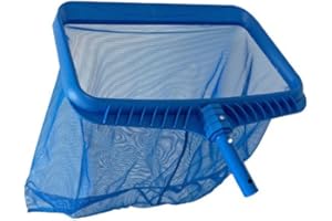 POOL Total Epuisette de Fond Professionnelle avec Filet Profond pour Une Eau cristalline | Partie supérieure de l'épuisette Stable | Raccord à Clip pour perches télescopiques | 44 x 20 cm
