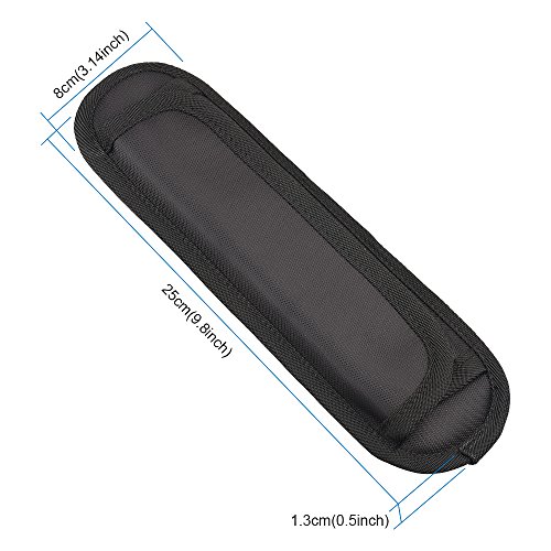 Qishare Abnehmbare Schultergurt Auflage Weiche Luftkissen Wiedereinbau Auflage f  r B  gel  Schwarzes-2Pcs 