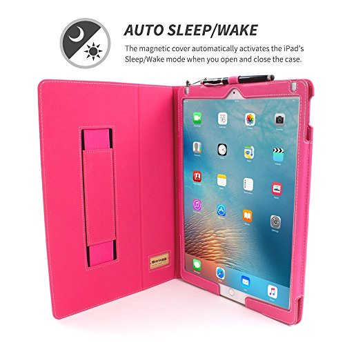 iPad Pro 12.9 (2017) Hülle Pink, Snugg Leder iPad Pro 12.9 (2017) Schutz Klapphülle Case Cover [Lebenslange Garantie] mit Ständer für Apple iPad Pro 12.9 (2017) - 9