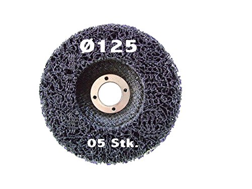 5 Stück Reinigungsscheibe Grobreinigungsscheibe CSD Ø 125mm CBS für Winkelschleifer Clean Strip Disc Nylongewebescheibe
