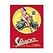 Produktbild Reklame Blechschild FORME "Pin Up Girl on Vespa" mit Prägung, L 400mm, B 300mm