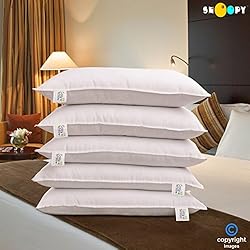 Snoopy Reliance Fibre Filled 5 Piece Pillow Set - 17" x 27", Antique White