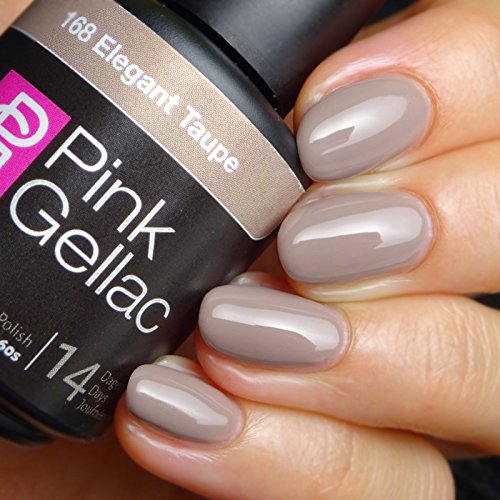 Pink Gellac UV Nagellack Farbe 168 Elegant Taupe. Professionelle Gel Nagellack shellac für mindestens 14 Tage perfekt glänzende Nägel