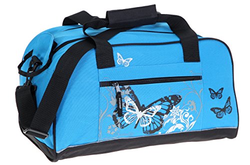 Preisvergleich Produktbild FABRIZIO Sporttasche + Flasche (B Tasche BUTTERFLY Türkis)
