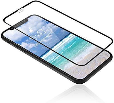 iPhone X Screen Protector, PACIFIC iPhone X Tempered Glass[ Full Coverage ] [0.26mm 3D] [Bubble-Free] [9H Hardness] [Easy Installation] Screen Protector for Apple iPhone X (HD) (HD D)