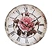 Produktbild LB H&F Uhr Wanduhr Vintage Küchenuhr Antik Shabby Rosen CE-Neo