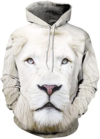 HIDRRU Men'S Fashion Men'S Fashion Cotton Flax Pin 3D Star Hooded Leisure Big Yards Lovers, L