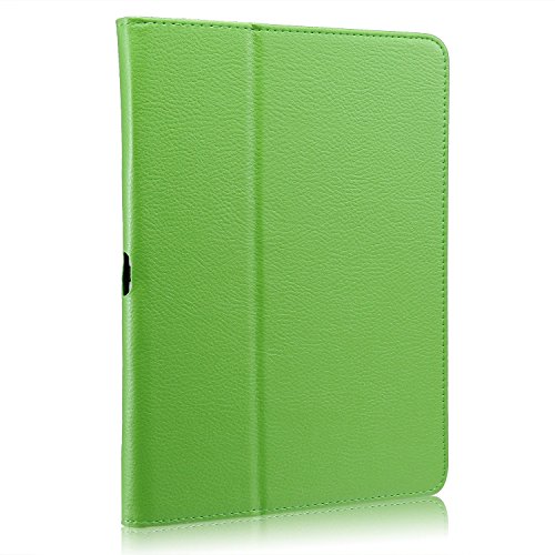 Invero® Premium Hülle Ledertasche umfasst Ständer Feature, Displayschutzfolie und Eingabestift Kugelschreiber für Samsung Galaxy Tab Pro 10,1 Zoll SM-T520 SM-T525 (Grün / Green) - 2