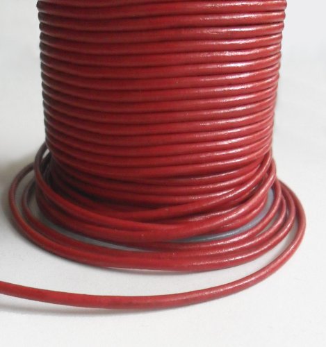 AURORIS - 10m Lederband rund - Ø 1mm - rot