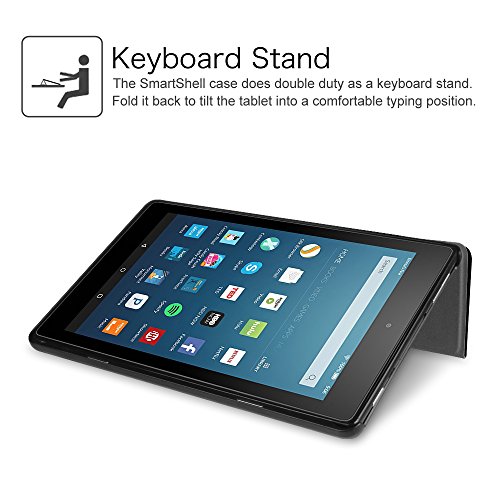 Fintie Hülle für Fire HD 8 Tablet (6. Generation – 2016) – [Origami Serie] Schutzhülle mit Standfunktion und Auto Schlaf / Wach Funktion, Schwarz - 8