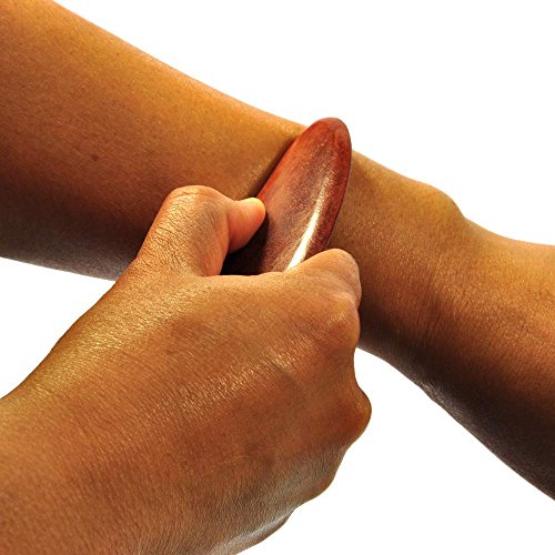 Massageholz flach aus glattem Hartholz für Triggerpunktmassagen - 4