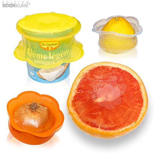 Stretchi Silikon 8er Set Überziehdeckel, viele Farben, alle Größen Stretchii (Limette) - 4