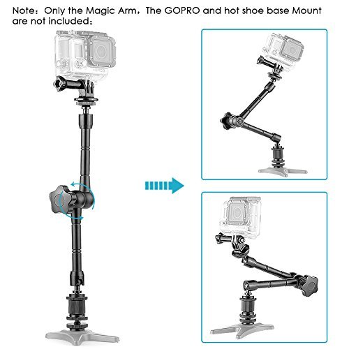 Obtener Neewer 11"/28cm Brazo Mágico de Articulación de Potencia de
Fricción Ajustable para DSLR Cámara Rig, Monitor LCD, Monitor DV, Luces
LED y Luz de Flash Descuento