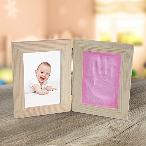 Jago Bilderrahmen aus Holz zum Aufklappen (in verschiedenen Farben und Sets) mit Modellier Knetmasse (1er Set - 7