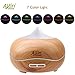 Allin Exporters Ultrasonic Aroma Diffuser & Humidifier Essential Oil - 300 ML Body Aroma Diffuser With 7 Different Colors Changing LED Lights & Cool Mist RS.2950.00