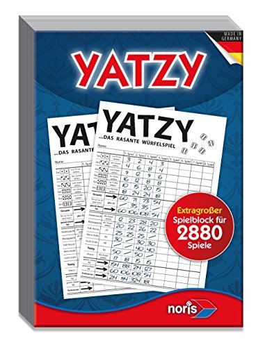 Preisvergleich Produktbild Noris Spiele 606194320 - Yatzy, Spielblock im Maxi-Format