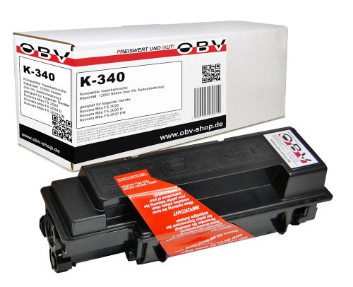 OBV Rebuild Toner ersetzt Kyocera TK-340 / 1T02J00EU0 , Kapazität 12000 Seiten , schwarz, FS-2020D