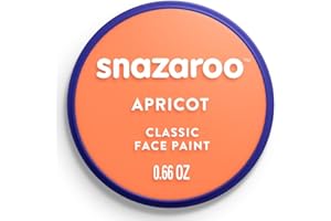 Snazaroo - Pintura facial y corporal, 18 ml, color albaricoque, profesional a base de agua, pastilla de aquacolor individual para adultos, niños y efectos especiales