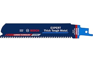 Bosch Professional 1x Expert ‘Thick Tough Metal’ S 955 CHC Reciprocating Saw Blade (for Tough steel, Cast iron, Length 150 mm, Accessories Reciprocating Saw)