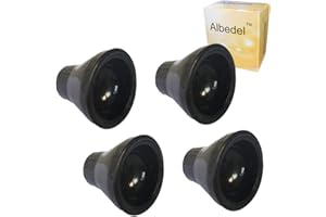 Albedel 4 PCs Tee Golf Ball Retriever Sucker Grabber Suction Cup Pick Up Back Saver Put On Putter Grip