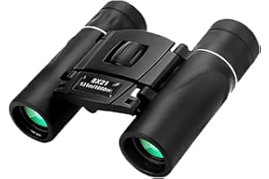 AIWORTH Leistungsstarkes Fernglas für Erwachsene - Kompaktes Fernglas 8x21 mit FMC Objektiv BAK4 Prisma, kleines faltbares Taschenfernglas für Erwachsene Kinder auf Reisen Wandern Vogelbeobachtung Konzert