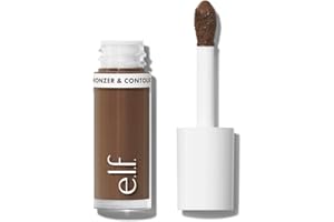 e.l.f. Camo Liquid Bronzer & Contour, Highly Pigmented, Natural-Looking Glowy Finish, Long-Lasting, Rounded Applicator, Vegan & Cruelty-Free, 4 Light/Medium