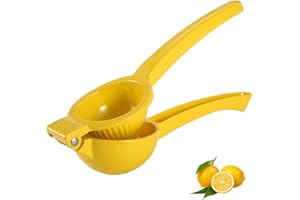 SINZAU Presse Agrumes Manuel, Presse Agrumes Résistant, Presse Agrumes Citron Vert, Presse Agrumes Manuel, Extraction Rapide et Efficace, Facile à Nettoyer, 22 cm, Jaune