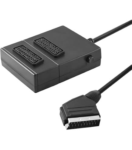 PNGKNYOCN SCART Auf 3 RCA Adapterkabel, 0,5 M – Umschaltbar IN/OUT, Für DVD-Player, Konsolen & Alte Geräte