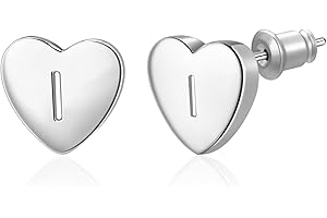 MISS CHIPMUNK Valentines Day Gifts for Her - Heart Stud Earrings for Girls Women- 14K Gold Plated Hypoallergenic Little Heart Earrings for Birthday Gifts