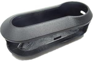 Happyit Etui na kluczyk samochodowy z tworzywa sztucznego do FIAT 500 Panda Punto Bravo 3 przyciski Flip pilot zdalnego sterowania (czarny)