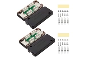 BouGPeng 2 Unidades CAT7 LSA Caja de Conexión Cat 7 Conector Módulo de Conexión con Cortador de Alambre para Extensión de Cable de Red Reparación de Conexión de Red de Internet Caja de Conexión