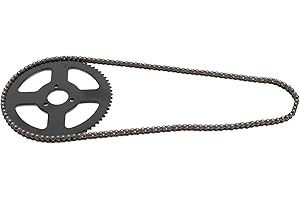 Yctze 25H chaîne 144 maillons pignon, chaîne 25H chaînes arrière pignon acier alliage 2 temps arbre accessoire pour Mini Moto électrique Pocket Bike ATV Quad