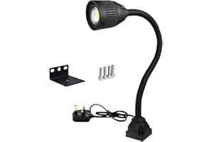 S SHUN CAN DA Work Light Flexible Gooseneck Stand 500 Lumen 120v Cob Work Light for Lathe CNC Milling Drill Press Sewing Machine Industrial Lighting …