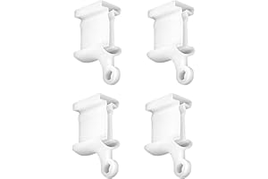 SEGNAYEN Paquete de 4 tapas de extremo para riel de cortina flexible y flexible, tapón de cortina flexible para accesorios de riel de cortina para caravana, ventana de ducha