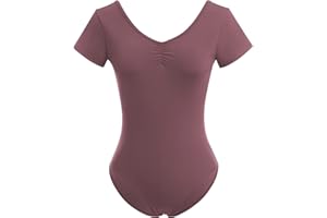 OBEEII Justaucorps Danse Femme Manches Longues Body de Danse Ballet Justaucorps Gymnastique Patinage Artistique Vêtements Sportswear