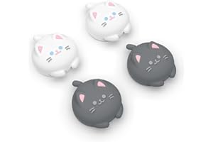 playvital Copri Analogici per Steam Deck LCD/OLED,Thumb Grip Caps Gommini per PS Portal Remote Player, 2 Paia Cover Levette Analogiche in Silicone, Gattino Carino