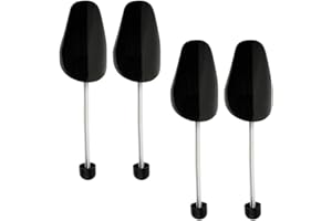 QUUPY 4 paires de chaussures réglables pour homme avec bobine de ressort de tension pour garder une bonne forme Noir