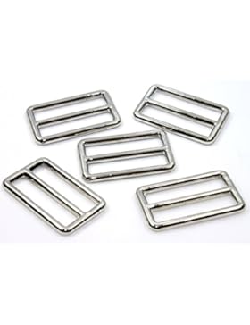 Schieber-Schiebeschnalle rund 39mm Stahl, vernickelt 5 Stück