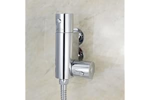 NES HOME NESHOME Mini Thermostatic Bar Shower Valve Round 1/2" TOP Outlet