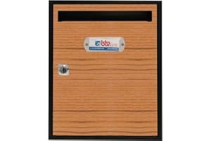 BTV BTV Buzon Interior BTV Vertical Teide Acero Sapeli 300X240X80 mm 15823