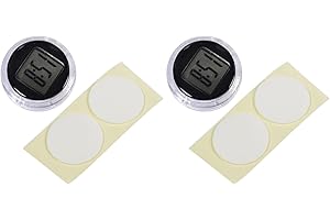 Ulapithi 2 Stück - Digitaluhr Selbstklebend, wasserdichte Auto-Digitaluhr Zum Aufkleben, Motorraduhr