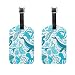 Produktbild COOSUN Blau Unterwasser Sea Life Boundless Hintergrund Kofferanhänger Reise Labels Tag-Namenskartenhalter für Gepäck Koffer Tasche Rucksäcke, 2 PCS M Mehrfarbig