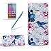 Produktbild Silikon Transparent Hülle für Huawei P8 Lite 2017, Girlyard Weiche TPU Case Blau Vogel Blumen Ultra Dünn Flexible Crystal Klar Backcover Anti-Kratz Anti-Fingerabdruck Schutzhülle für Huawei P8 Lite 2017