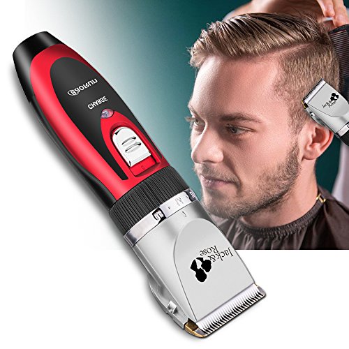 Jack & Rose Profi Elektrische Haarschneidemaschine Wiederaufladbare Haarschneider Set Haartrimmerset Haartrimmer mit 4 Trimmaufsätzen für Kinder und Herren - 6