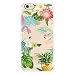 Produktbild iPhone 6 / 6S Hülle, OFFLY [Black Grenze Kamera] Transparente Soft Flex Bumper (TPU) Weiche Silikon Case Schutzhülle, Muster Drucken Schlanke Handyhülle für Apple iPhone 6 / 6S - Tropischer Dschungel