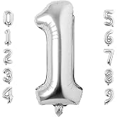 Rakam Folyo Balon 34 in&ccedil; 76-82 cm (G&uuml;m&uuml;ş, 1)